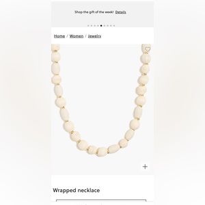 JCrew wrapped necklace raffia NWT